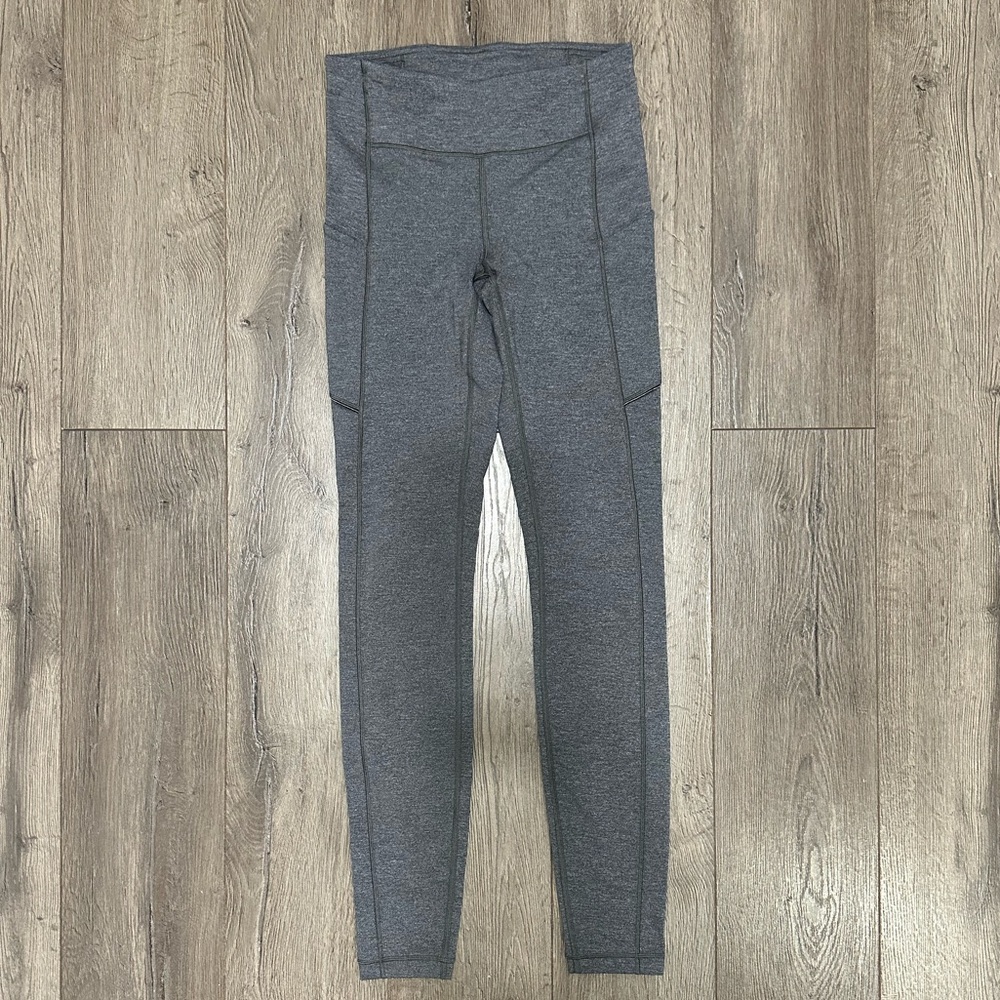 Lululemon Leggings Gray With Pockets Size 4